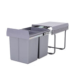 20l+20l Under-cabinet Trash Bin With Smooth Metal Runners