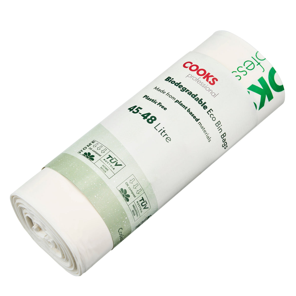 Biodegradable Bin Bags 45-48l | Set of 75 | White