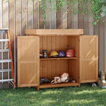Wooden Garden Shed Double Door Tool Storage House | Natura