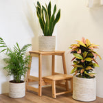 Garden_Gear 3 Pack Grey Sand Seagrass + Jute Planter Basket