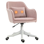 Office Chair W/ Massage Lumbar Pillow Wheels | Pink