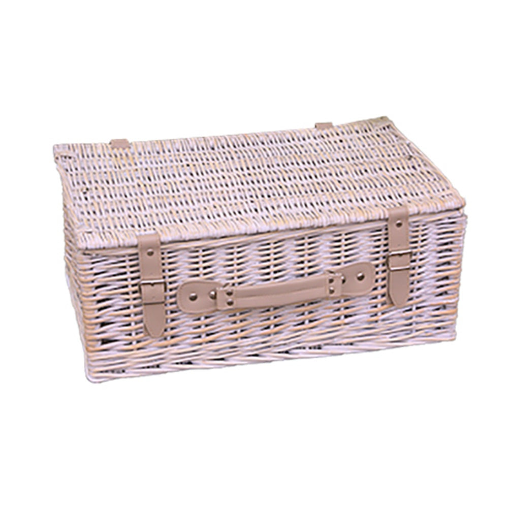Wicker Provence Standard Empty Picnic Basket | Medium | White
