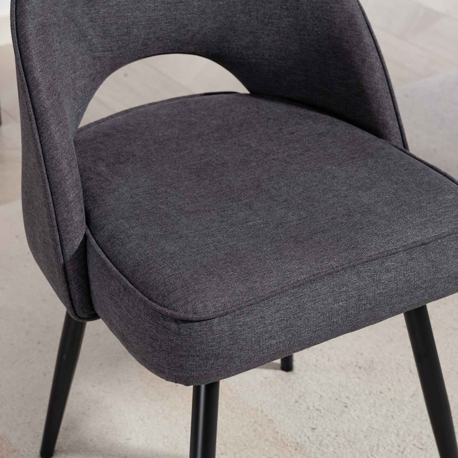 Ashley Fabric Dining Chairs - Set Of 2 | Charcoal Grey