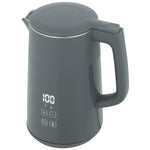 1.7l Fast Boil 3000w Electric Kettle With Led Display | Grey