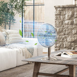 12" Metal Desk Fan With 3 Speed Wide-angled Oscillation