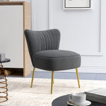 Accent Chair Wingback Armless Chair For Bedroom