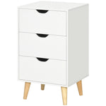 Chest Of Drawers, 3 Drawer Unit Storage Chest Bedroom | One Size | Cream
