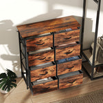 Fabric Chest Of Drawers, 8 Drawer Dresser For Bedroom | Brown