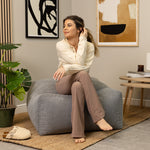 Tetra Cord Extra Large Pouffe | Charcoal