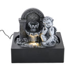 Tabletop Resin Cherub Fountain With Led Light