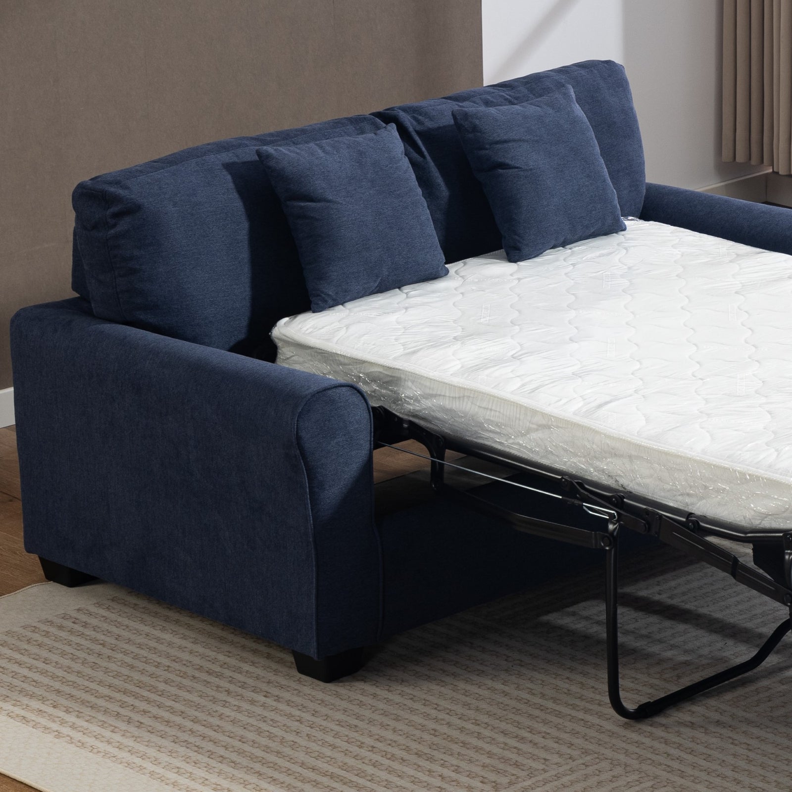 Lewiston Fabric Pull Out Sofabed | Denim