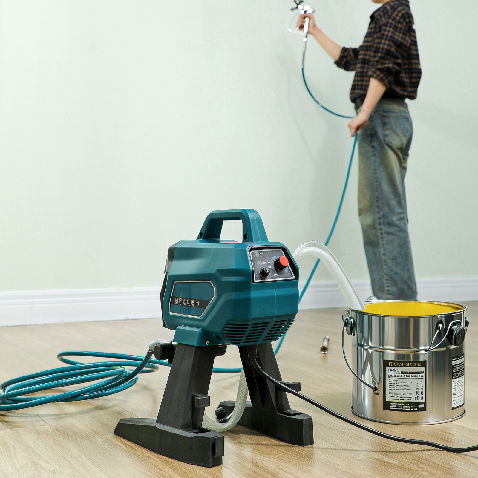 Airless Paint Sprayer, Wall Spray Gun For Diy Painting, 200 Bar