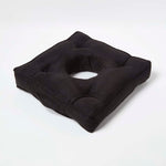 Faux Suede Coccyx Armchair Cushion | 50cm x 50cm | Black