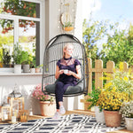 Rattan Egg Chair W/ Installation Kit, Outdoor Swing Chair