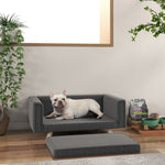 Elevated Dog Sofa Bed With Cushion For Medium And Small Dogs, Grey