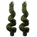 Leaf 120cm Spiral Boxwood Artificial Tree Uv Resistant Outdoor