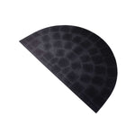 Elegant Tile Effect Halfmoon Doormat | Blue