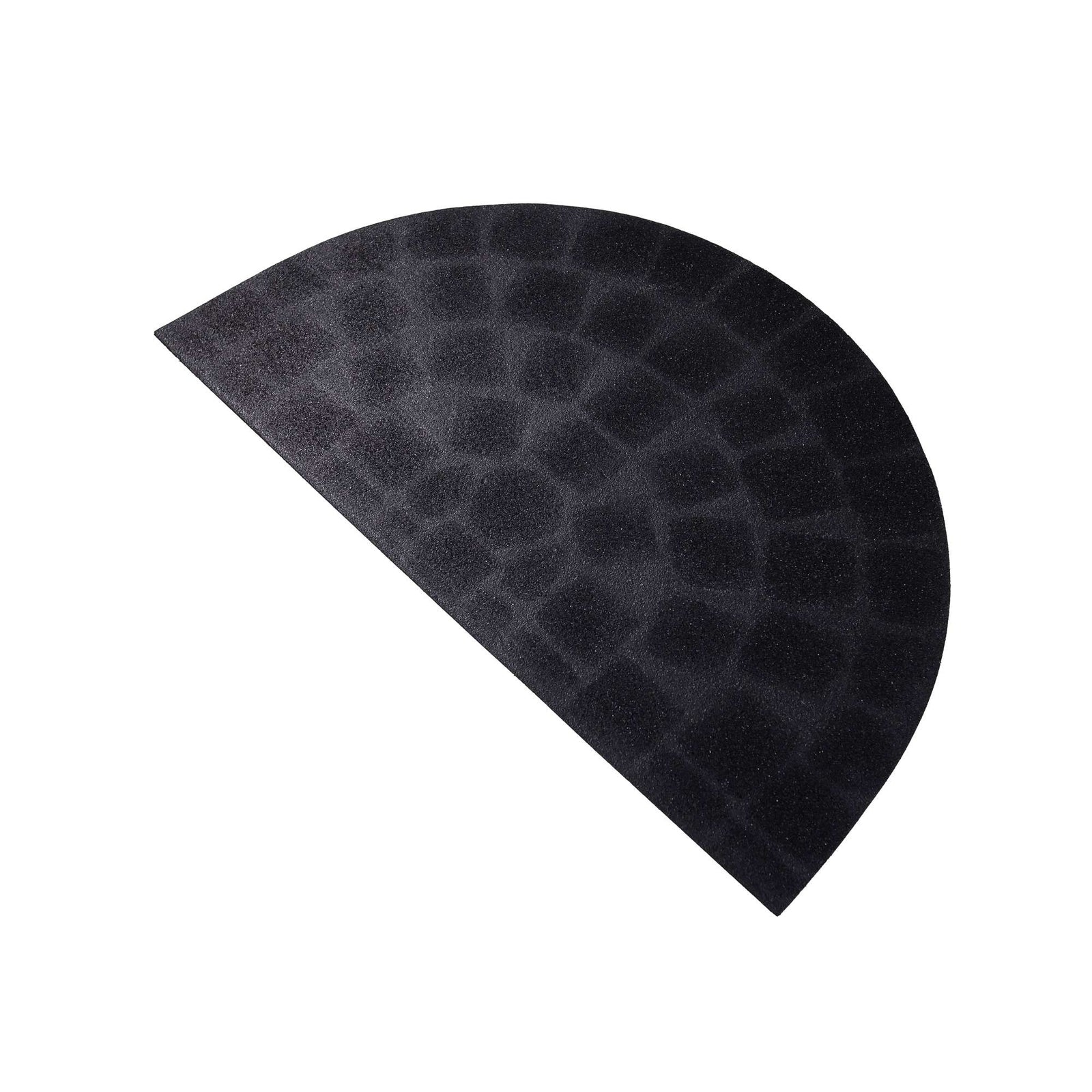 Elegant Tile Effect Halfmoon Doormat | Blue