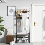 Industrial Coat Rack Stand With 8 Hooks Hangers Storage