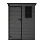 5x3ft Plastic Garden Storage Shed With Lockable Door, Front Window