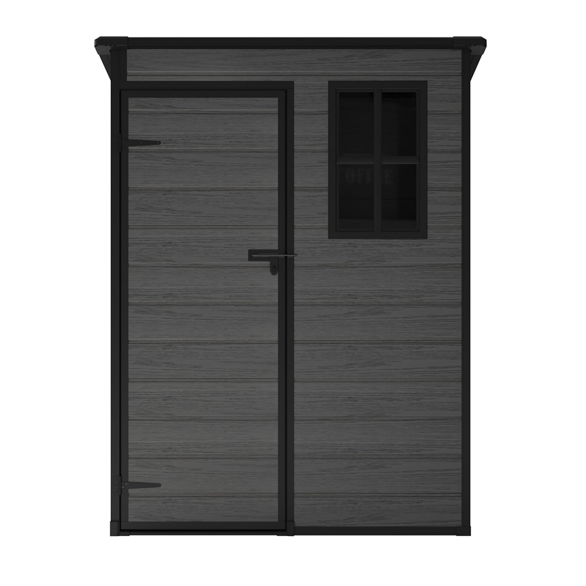 5x3ft Plastic Garden Storage Shed With Lockable Door, Front Window