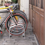 Bike Rack Floor Stand 4 Racks Silver