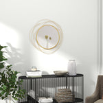 Metal Wall Art 65cm Round Mirror For Living Room | One Size | Gold