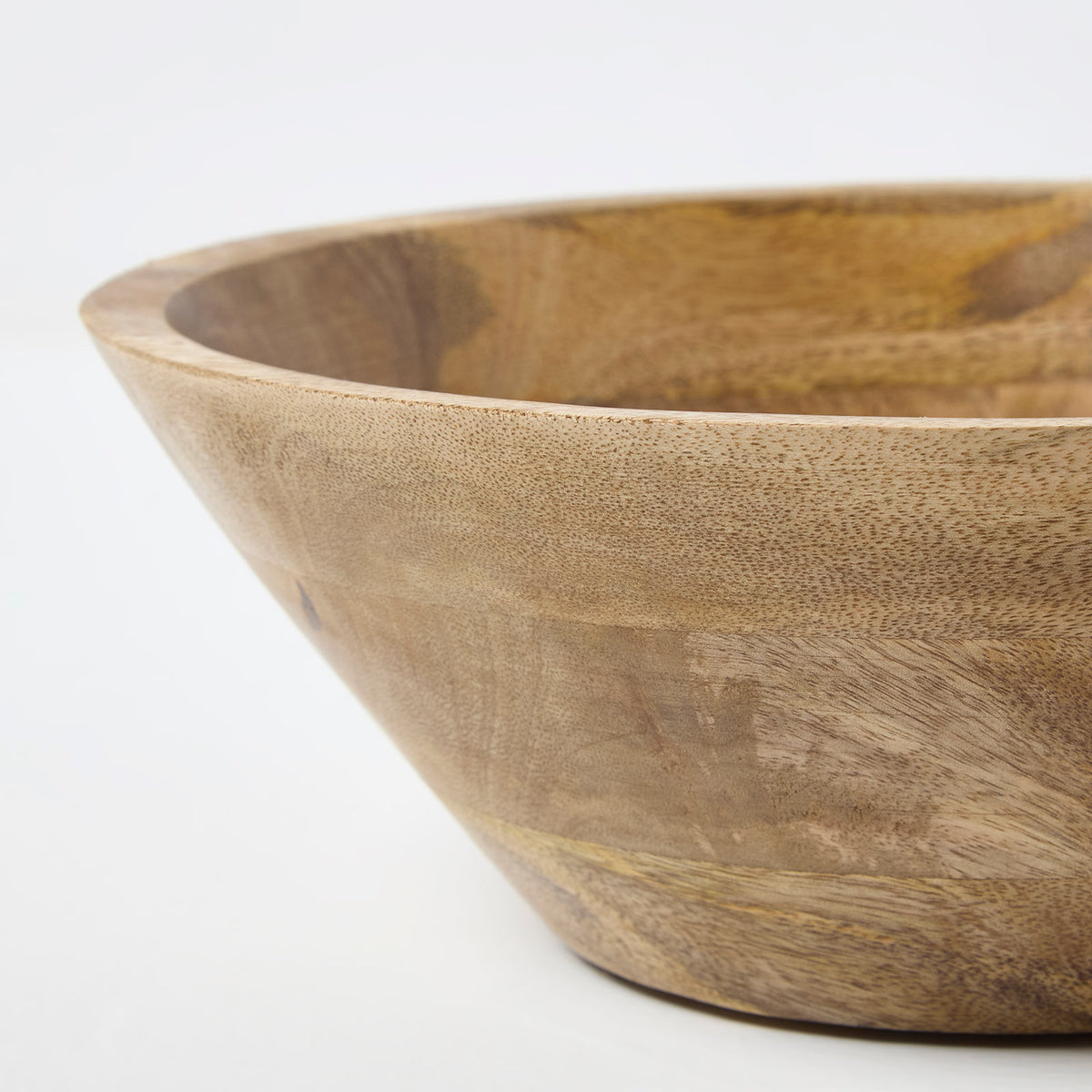 HOMESCAPES Mango Wood Serving Bowl & Cutlery Set