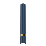Joker Contemporary Pendant Lamp 1xgu10 Hand Made Cylindrical Style Light | Blue & Gold