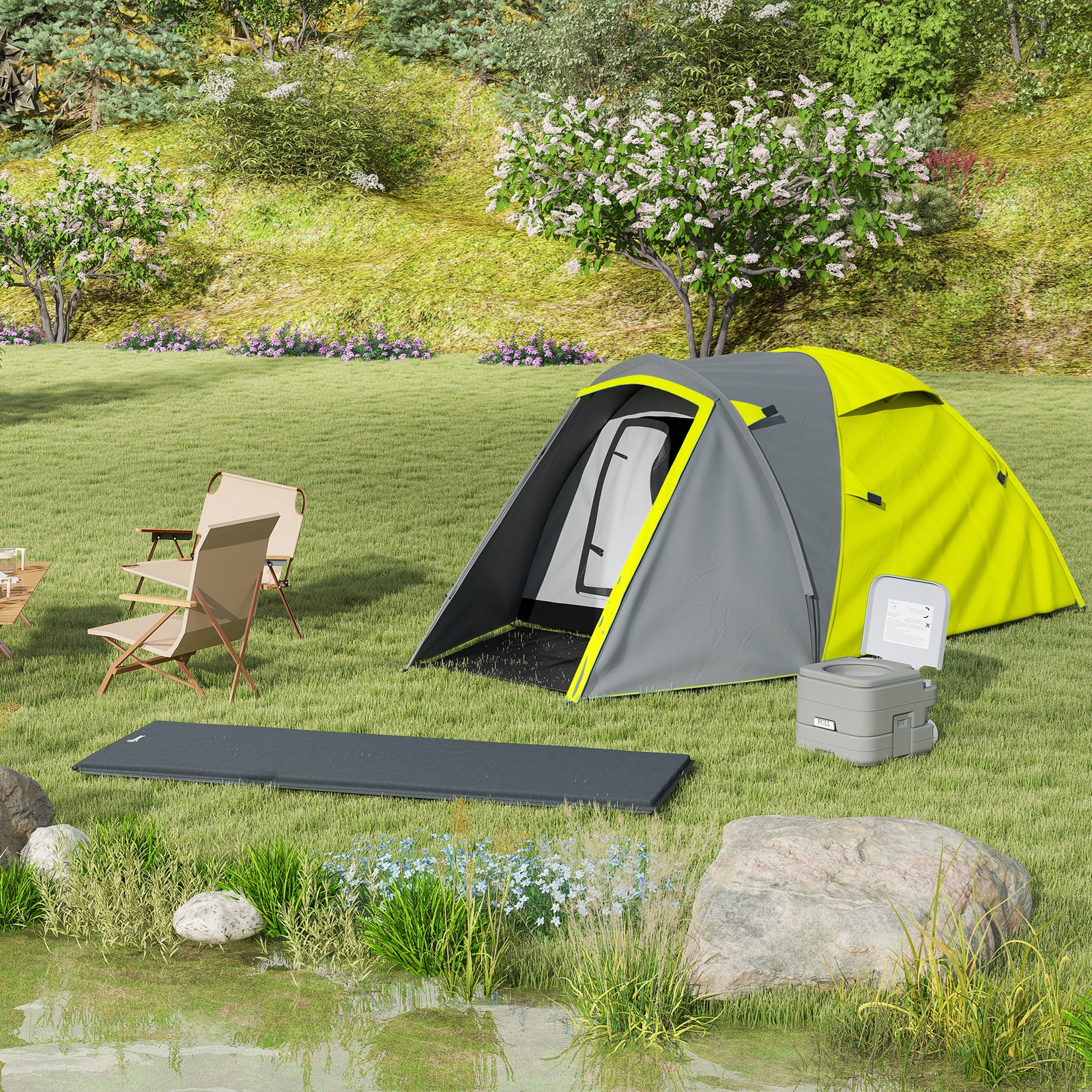 Self-inflating Camping Sleeping Pad | Gray