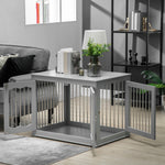 Dog Crate Furniture W/ Three Doors, Locks, Latches