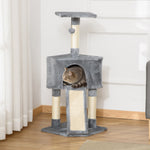 Corner Cat Tree Tower For Indoor Cats With Scratching Post, Condo | Gray