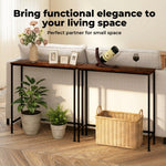 Levede Narrow Console Table Slim Entryway Hallway Sofa Table Display Shelf Industrial