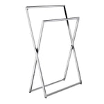 Polished Chrome Freestanding Towel Rail Bathroom Storage | Polished Chrome