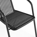Pe Rattan Stacking Garden Chairs – Set Of 2 / 4 Outdoor Patio Chairs | Set-of-4 | Black