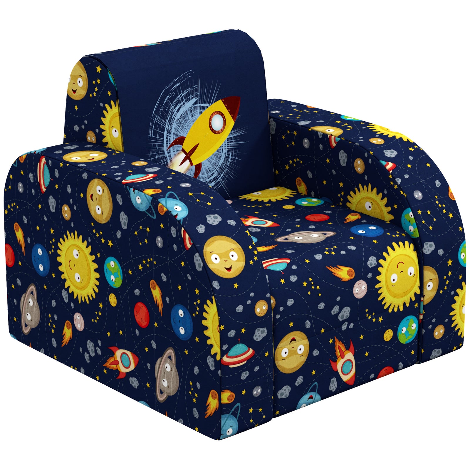 Kids Armchair, Foldable Toddler Chair For Bedroom | Blue