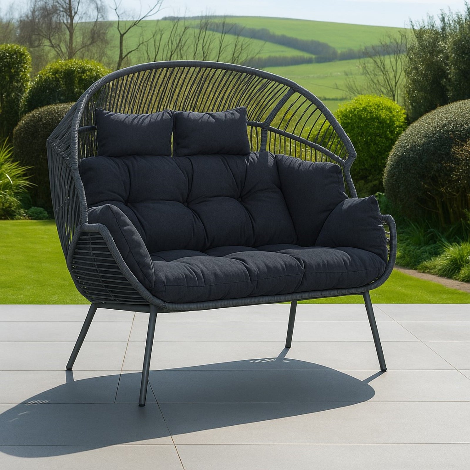 Cocona 2 Seat Standing Egg Chair | One Size | Dark Grey