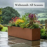 Zinc Galvanised Trough Planter | 120cm x 40cm x 40cm | Copper
