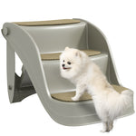 Foldable Pet Stairs 3 Steps With Non-slip Mats For Small Dogs | Gray