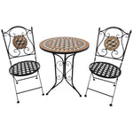 3 Pcs Bistro Table Chair Set Patio Garden Dining Furniture
