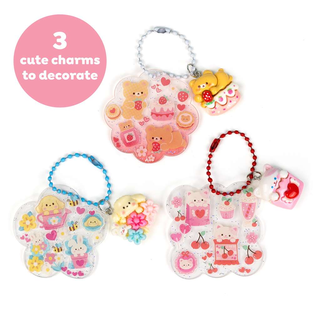 Tiger Tribe Sticker Craft Kit - Kawaii Bag Charms