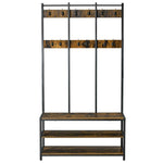 Entryway Coat Rack Hall Tree Shoe Bench 3 In 1 Design