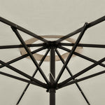 Parasol Patio Umbrella W/ Led Light Crank | White