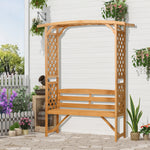 Patio Garden Bench Arbour Natural Wood