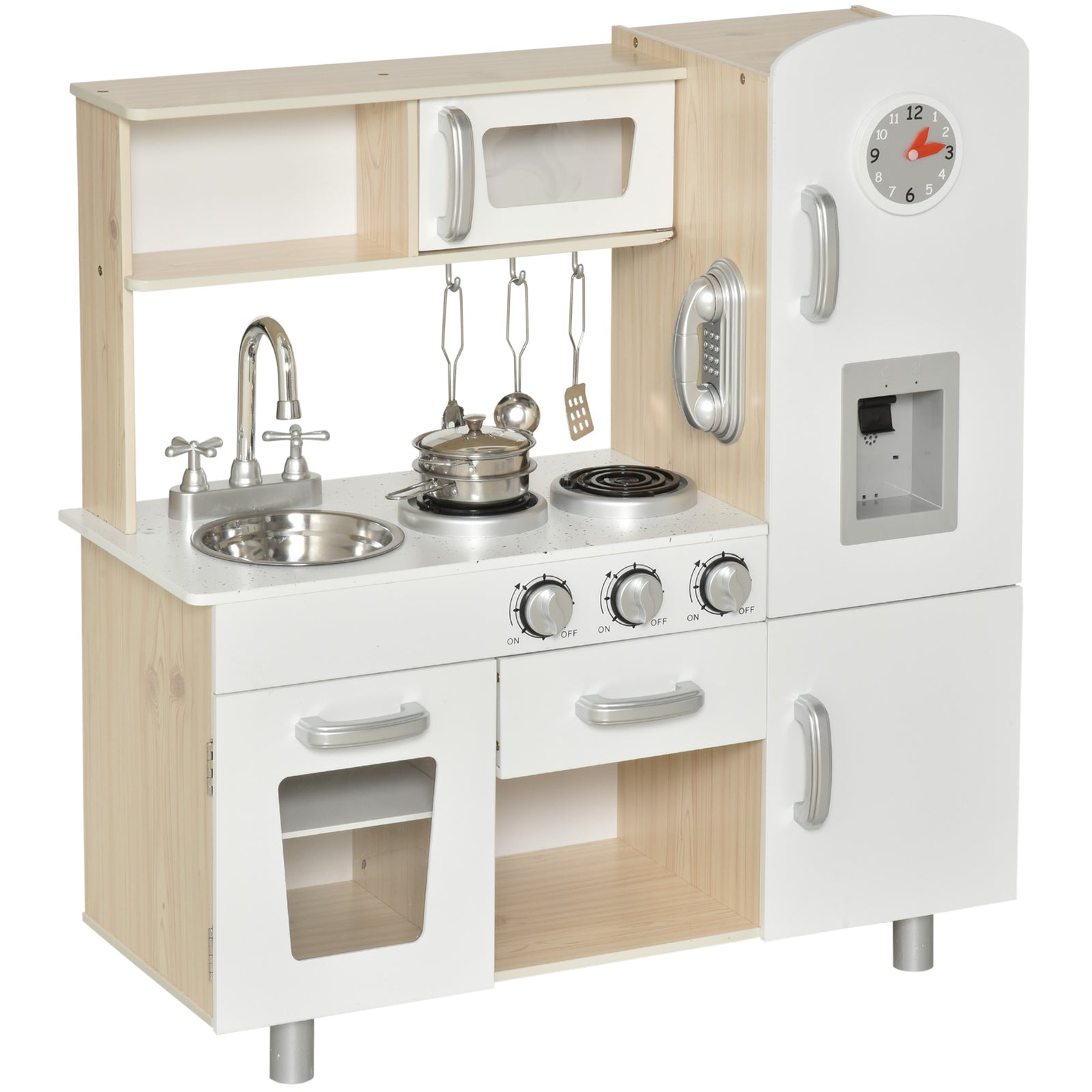 Luxury Kitchen Playset With Accessories Pretend Set White