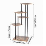 5-tier Tall Corner Plant Stand 95cm H Freestanding Plant Display Shelf For Indoor Garden | One Size | Brown