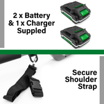 Cordless Hedge Trimmer 18v Li-ion Long Reach Telescopic Garden Hedge Cutter, Battery & Charger Included