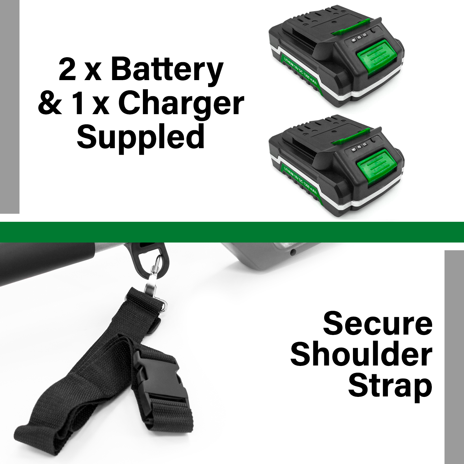 Cordless Hedge Trimmer 18v Li-ion Long Reach Telescopic Garden Hedge Cutter, Battery & Charger Included