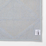 Tufted Geometric Design Bath Mat | 50 x 80cm | Light Blue