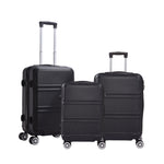 Lockable Travel Suitcase Set | Set of 3 | Black